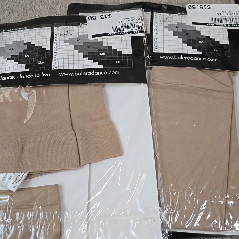 BALERA Dancewear Footless Ballet Tights LT Suntan